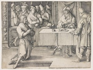 Giuseppe interpreta i sogni del faraone, 1512 da Lucas van Leyden